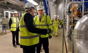 HRH Duke of Gloucester visiting the turbine hall