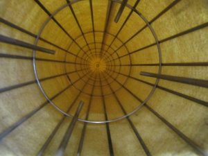 Inside a clean Bag House Filter - where particulate matter is collected from the flue gas
